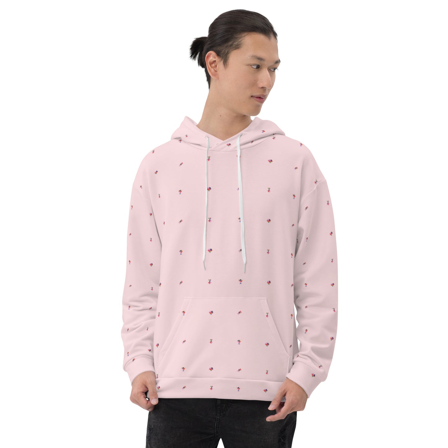 Candy pink unisex hoodie