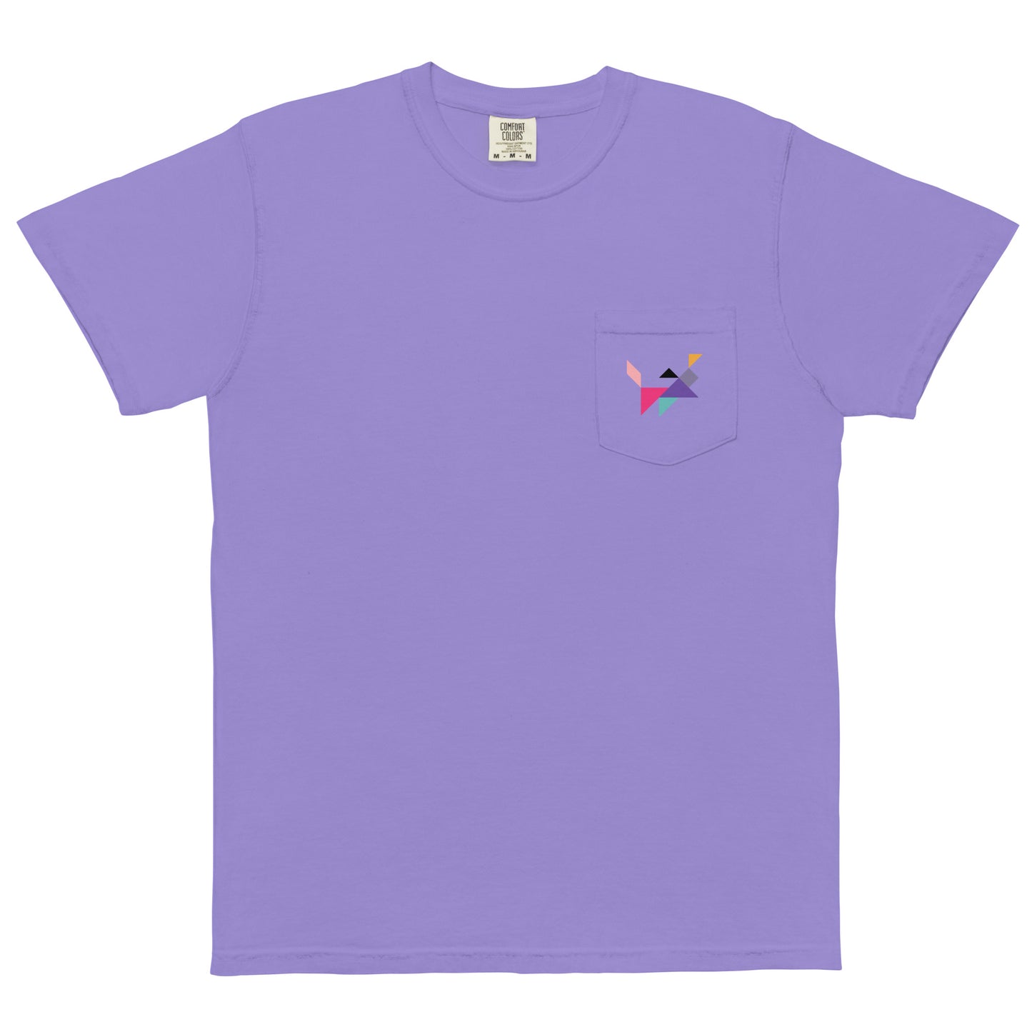 Happy doggo violet unisex pocket t-shirt
